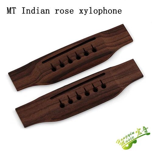 Imagen 2 del producto Puente de guitarra acústica para 6 cuerdas estilo Martin ébano rosa madera wengué muchos estilos de materiales