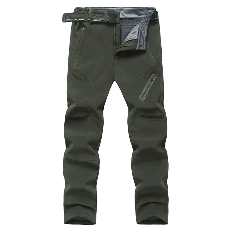 

L to 9XL Hunting Pant Men Winter Thicken Outdoor Sport Trousers Windproof Fleece Lining Warm Fishing Camping Big Size Sweatpants