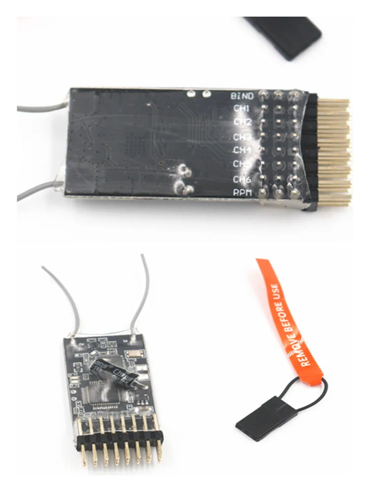 Odbiornik DSMX DSM2 RM601 2.4G 6CH z wyjściem PPM Pasuje do nadajnika Spektrum DX6i DX8 DX9 DX18 JR DSX7 DSX9 DSX11 DEVO10 — zdjęcie 2