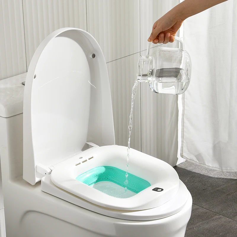 Electric Folding Toilet Bidet Postpartum Woman Bath Toilet Seat Self Cleaning Hip Irrigator Soaking Bathtub Hemorrhoid Treatment