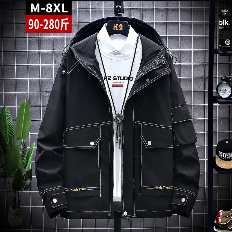 

Plus size men's loose velvet thick warm jacket bust 148cm 5XL 6XL 7XL 8XL long sleeve casual jacket men 2 colors