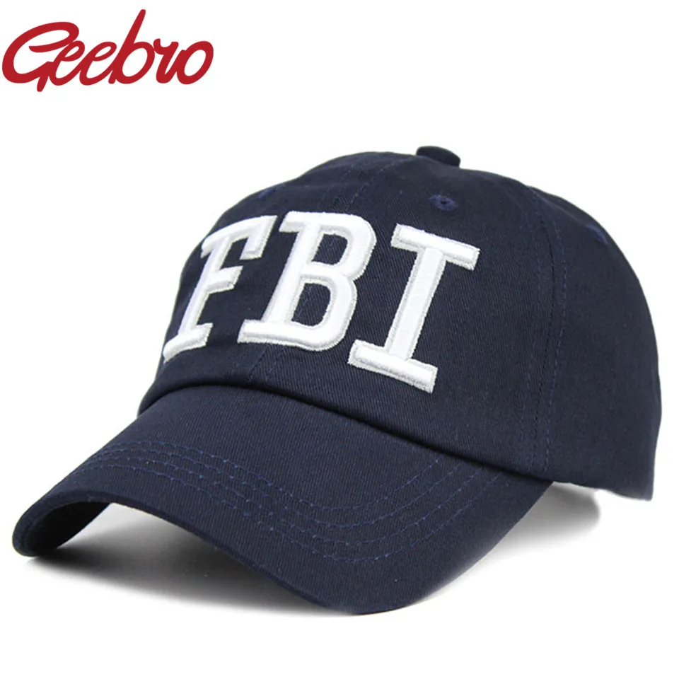 Geebro kadın moda serin FBI polis Snapback beyzbol kapaklar erkekler marka Unisex ordu spor koşu rahat yeni yaz güneş şapkaları