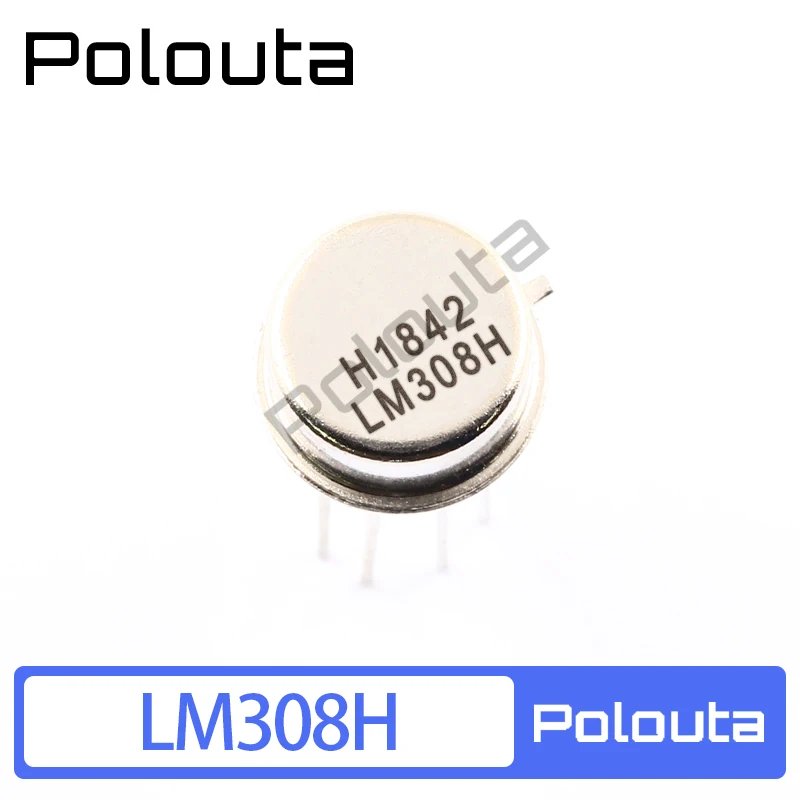 Polouta LM308H CAN-8 Straight Plug Iron Cap Operational Amplifier Electric Acoustic Components Arduino Nano Integrated Circuit