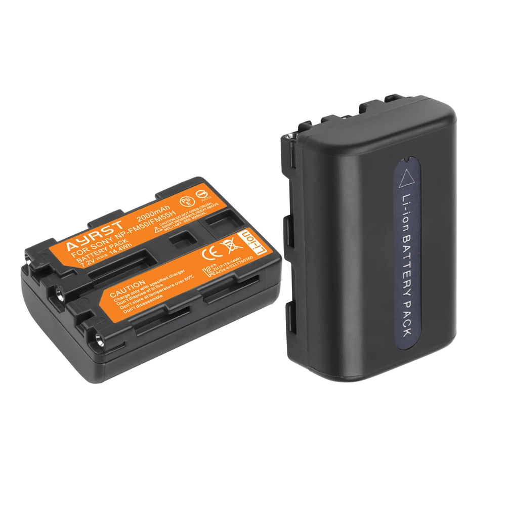 2x2000mAh NP-FM50 NPFM50 akumulator do Sony NP-FM50 NP-FM30 NP-FM51 NP-QM50 NP-QM51 NP-FM55H i aparat Sony serii M