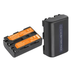 2x 2000mAh NP-FM50 NPFM50 Battery Pack for Sony NP-FM50 NP-FM30 NP-FM51 NP-QM50 NP-QM51 NP-FM55H and Sony M Type Series Camera