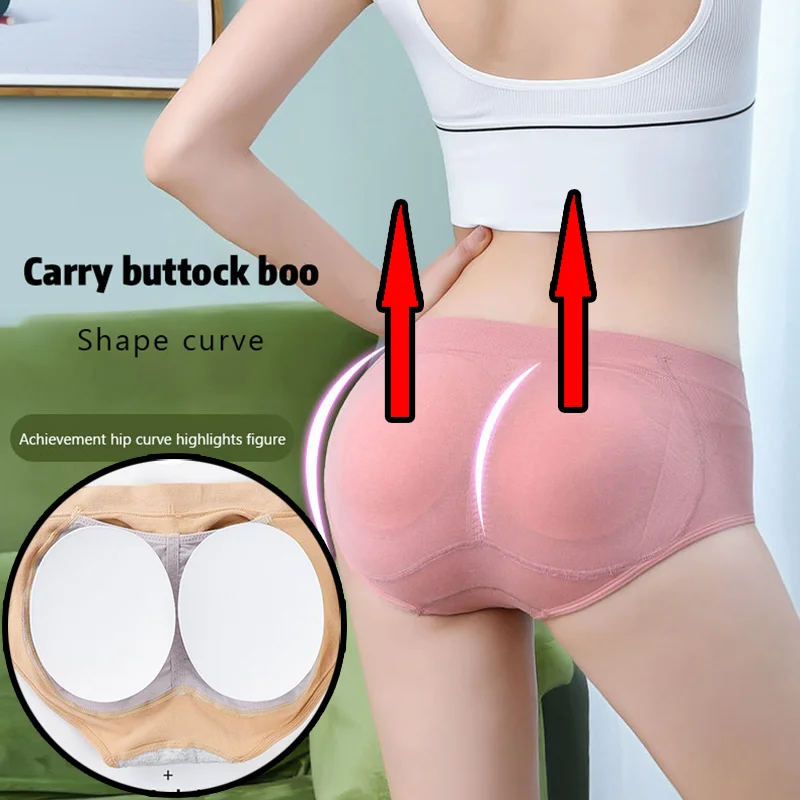 ผู้หญิง Body Shaper Pad Butt Lifter ชุดชั้นในปลอม Hip กางเกงไม่มีรอยต่อกางเกงควบคุมกางเกงก้นสะโพก Enhancer กางเกง Push Up สะโพก
