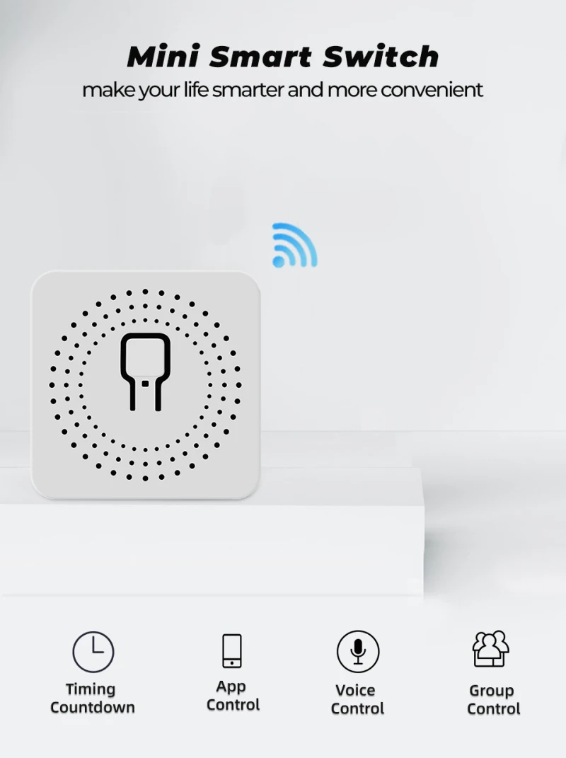 5 sztuk 16A /10A Mini Tuya WiFi przełącznik Led światła inteligentne życie moduł push obsługuje 2 Way APP przekaźnik czasowy Google Home Alexa