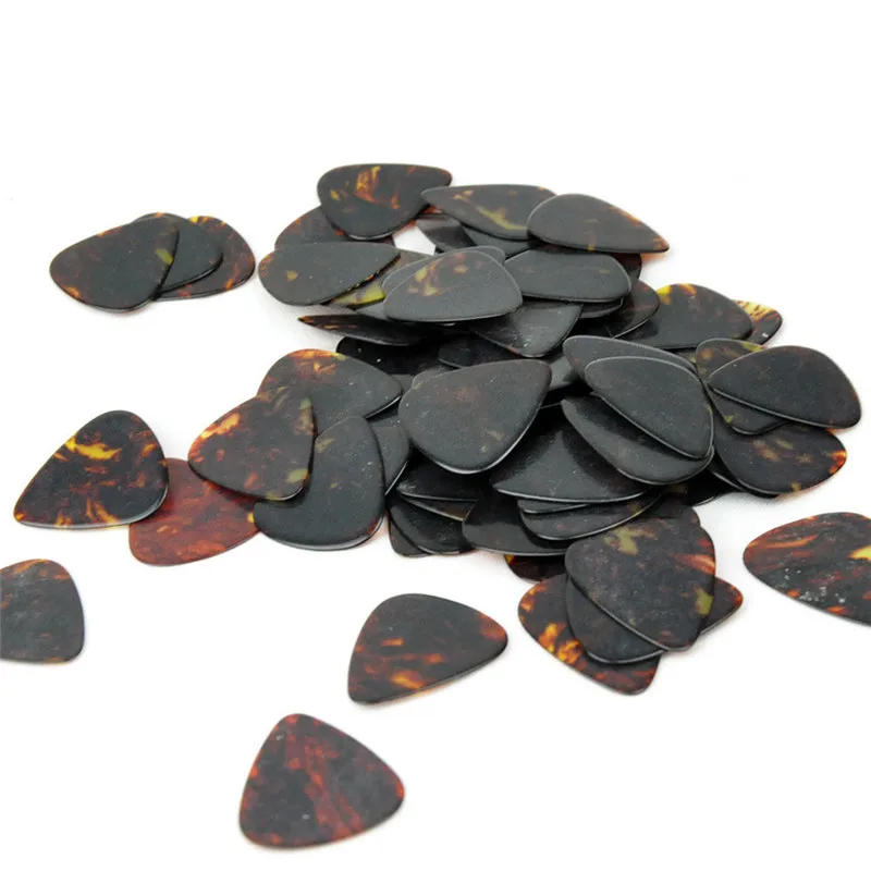 Bulk Tortoise Shell Guitar Picks with Blank, Plectrum Mediator, Bass, Ukulele, Best Selling, 0.46mm, 0.71mm, 0.96mm, 200Pcs