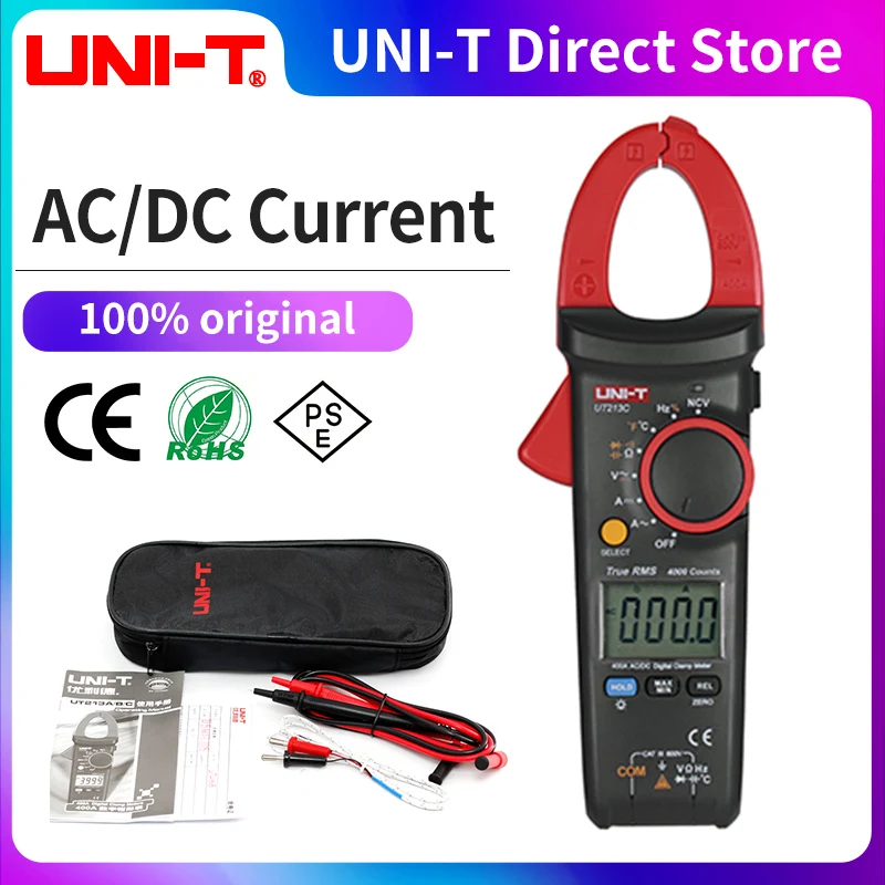 UNI-T UT213A UT213B UT213C Clamp Meter Multimeter UT213 Digital Pliers Ammeter Voltmeter Auto Range Professional Multi Tester