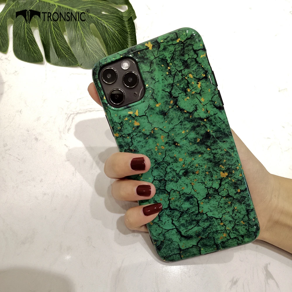 Glitter Marble Phone Case for iPhone 11 Pro Max XR X XS MAX Green Red Case for iPhone 6S 7 8 Plus Gold Foil Luxury Cover Fashion