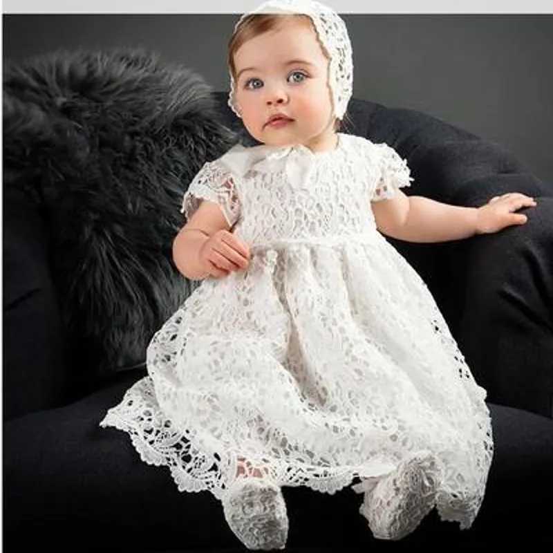 

1 Year Birthday Baby Girl Dresses for Baptism Baby Girl Christening Gowns Wedding Party Pageant Lace Dress Newborn Toddler Bebes