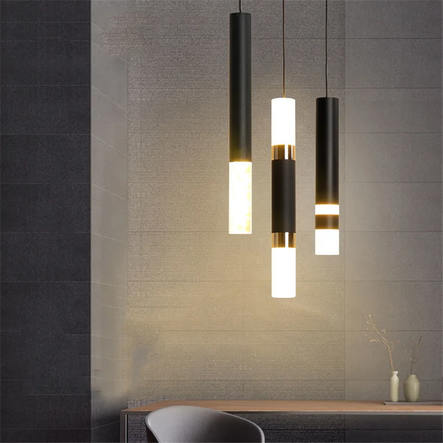 

1PC Nordic Minimalist Parlor Dining Room Pendant Light Restaurant Acrylic Pendant lamp Corridor Porch Bedroom Hanging Light