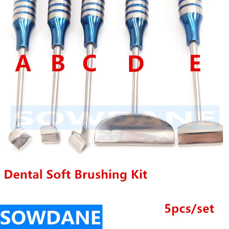 

Dental Implant Soft Brushing Kit Dental Surgical Lingual Flap Tool Periosteal Reducer Incision Periosteal Separator Stripping