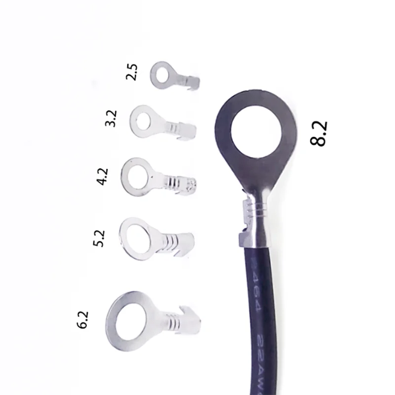 

120 pieces/batch splicing cold-pressed car speaker male terminal tin-plated Cosse Electric Sertir O type2.5/3.2/4.2/5.2/6.2/8.2