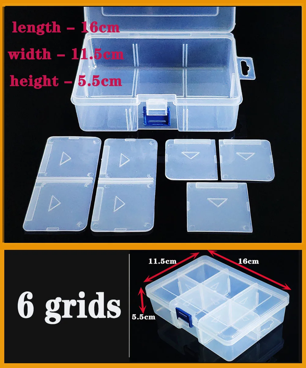 Transparente Kunststoffbox mit Schraubfach, Schmuck- und Ohrring-Vitrine, Behälter, durchsichtiger Terminal-Organizer, Werkzeug-Aufbewahrungsboxen – Detail 10