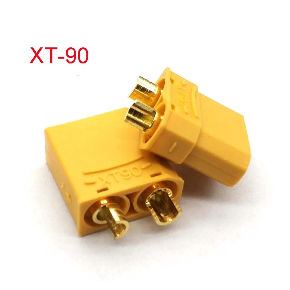 1Pair XT90 Yellow Battery Connector Set 4.5mm Male Female Gold Plated Banana Plug