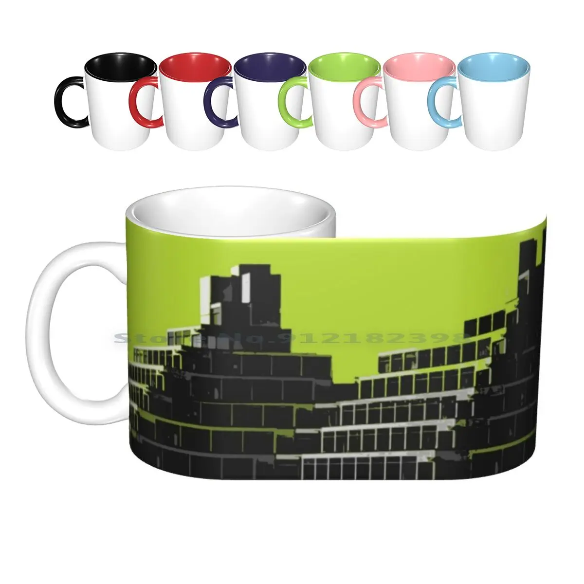 Ziggurats 1 Ceramic Mugs Coffee Cups Milk Tea Mug Nataliedowling Tindaridesign Ziggurats Contemporary Contemporary Design