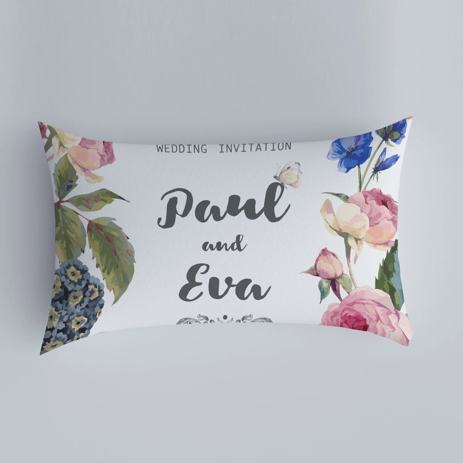 American country flower pattern sofa bedside pillow cover modern simple casual waist pillow cushion cover pillow decoration home