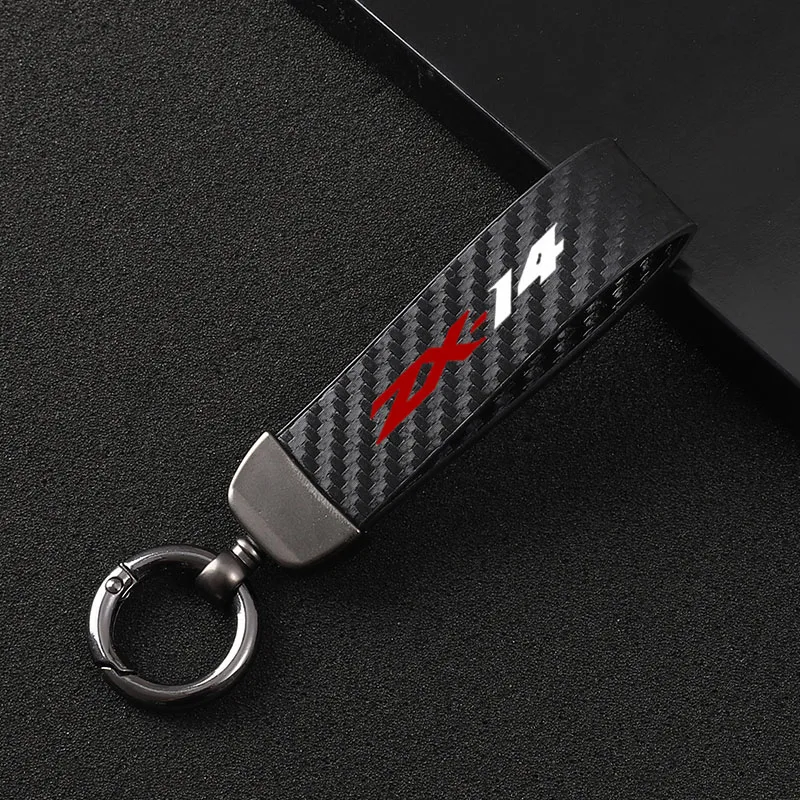 Carbon fiber motorcycle key chain key ring For Kawasaki ZX14R ZX 14R ZX14 R 2018 2019 2020 2021 Motorcycle Accessories