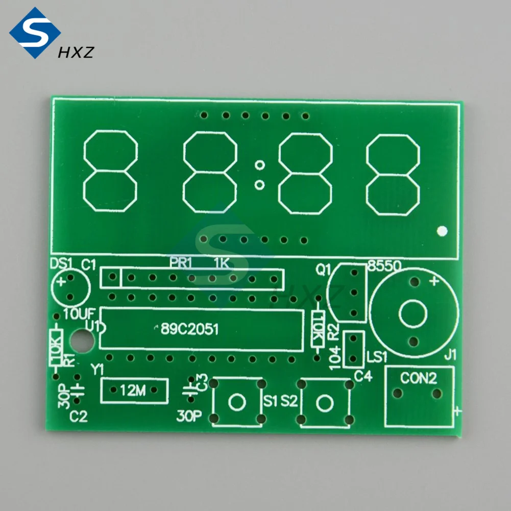 Reloj electrónico con pantalla Digital LED AT89C2051, reloj electrónico de 4 Bits, Suite de producción electrónica, Kit de bricolaje, 0,56 ", rojo, dos configuraciones de alarma, 3V-6V de CC