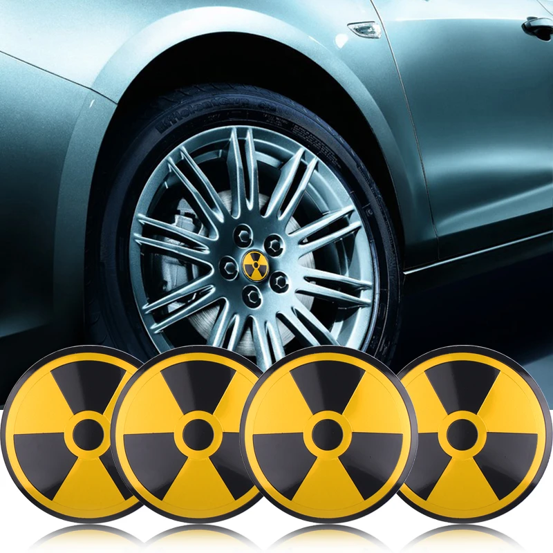 Emblème de centre de roue de voiture, capuchons de moyeu, autocollants d'armes nucléaires, Mercedes Benz, Lada, Seat Renault Volvo Subaru BMW et Toyota, 4 pièces