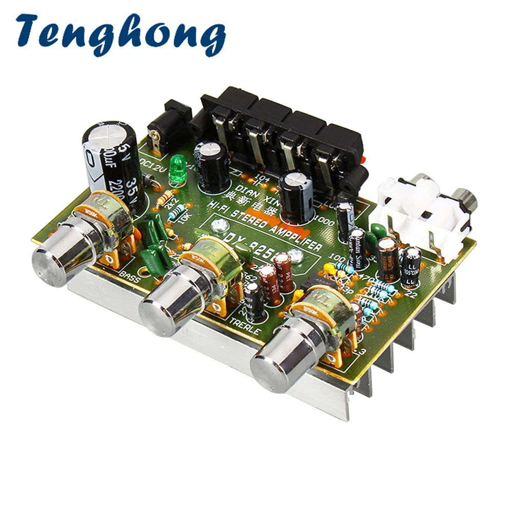 Tenghong-Amplificador de Audio estéreo HIFI para coche, placa amplificadora de sonido de 2,0 canales, 30W + 30W, para ordenador, altavoz,