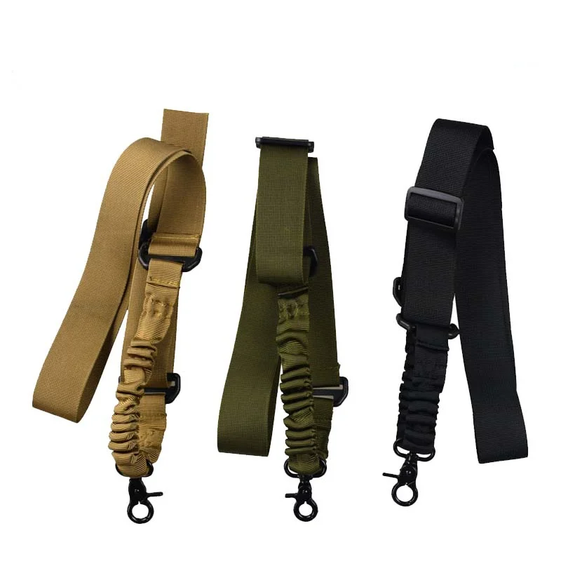 One Point Rifle Tactical Gun Sling Shoulder Belt Strap Quick Release Bungee Shooting Hunting Accessories Airsoft M4 AR15