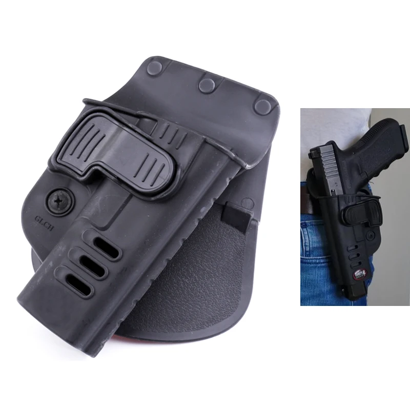 Hunting Right Hand Belt Loop Paddle CH Rapid Release System Belt Holster Fits Tactical Gun Glock 17 19 22, 23, 31, 32, 34, 35