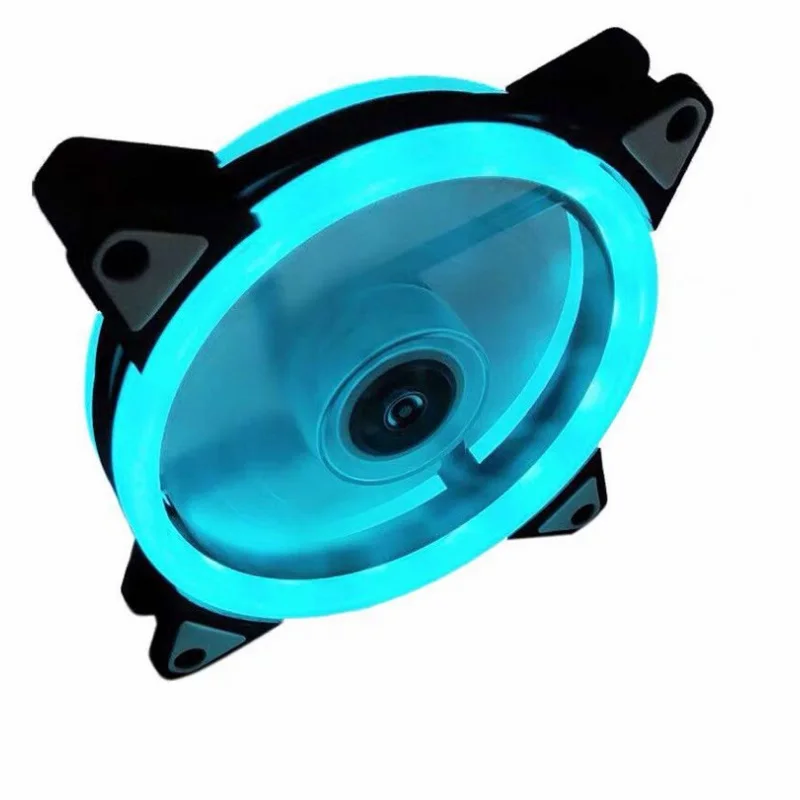 Colorful Flash LED Case Fan 120mm Silent Sleeve Bearing 4pin 3pin Desktop PC Computer Cooling CPU Radiators