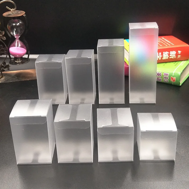 100Pcs/Lot Multiple Size Translucent PVC Box Frosted PET Plastic Box Universal Packaging Gift Box 29 Sizes