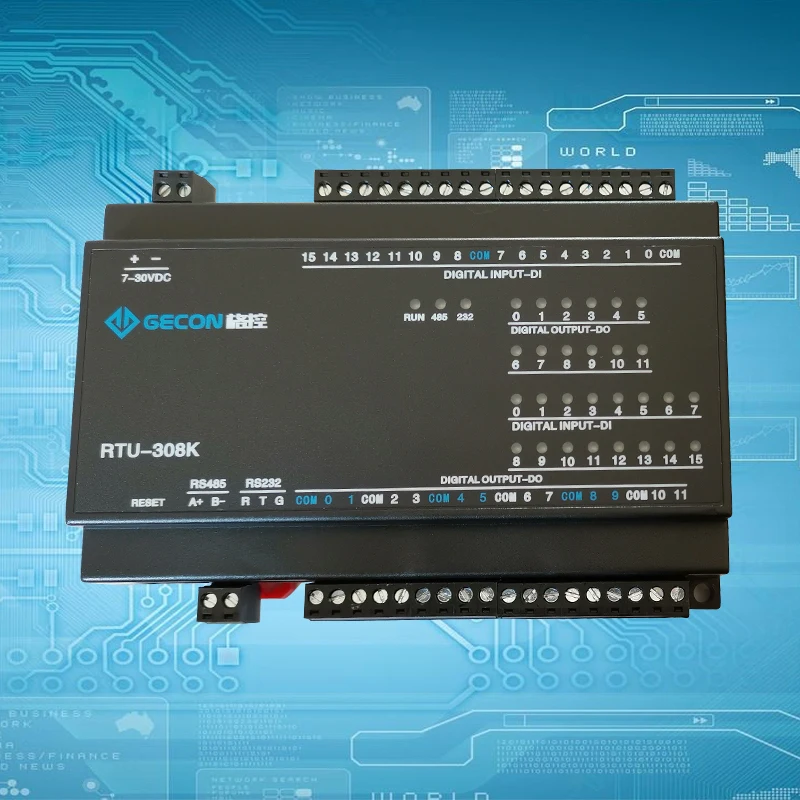 

12DO 16DI Acquisition Controller Modbus RTU Protocol RS485 232 Switch Input and Output