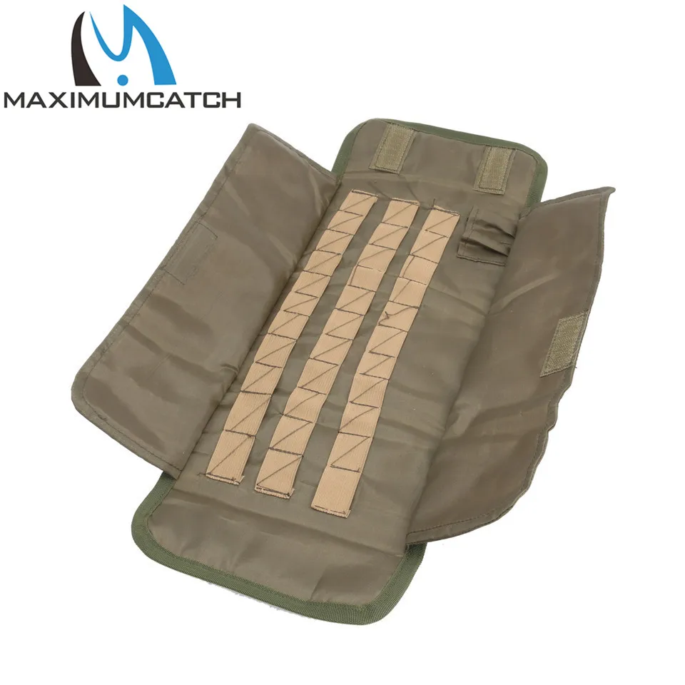 Maximumcatch Fly Tying Pouch - Green Tool Storage for Hooks/Feathers/Threads Fishing Gear