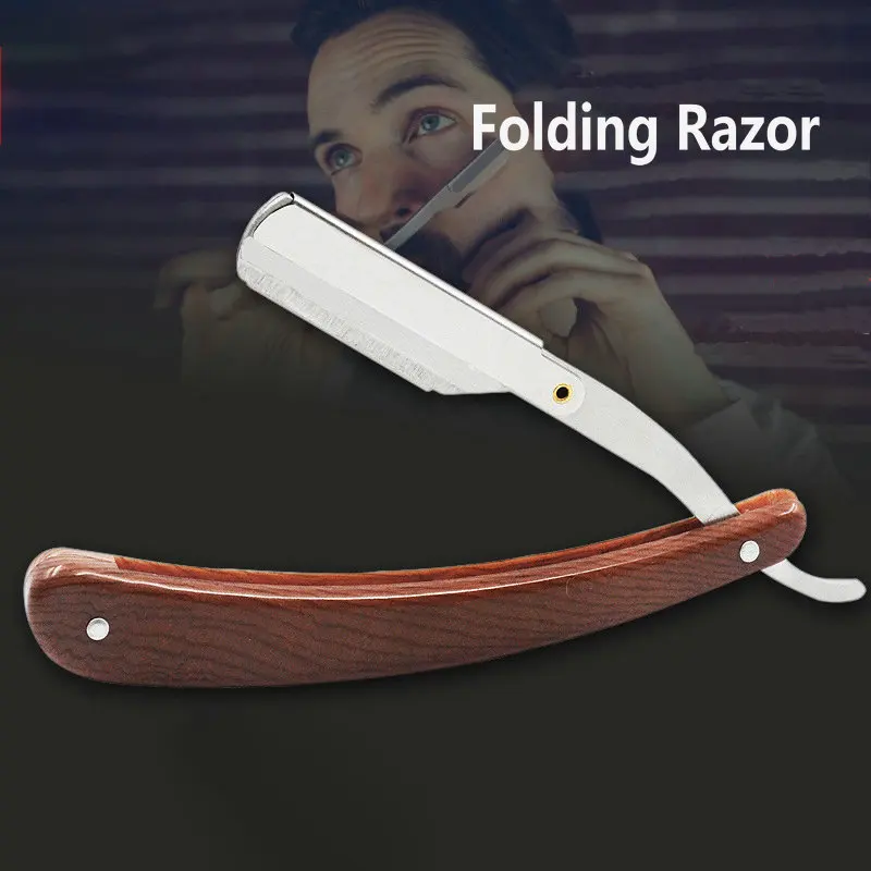 

Stainless Steel Folding Shave Knife Beard Straight Razor Hair Dressing Tools Men Manual Convenience Hair Trimmer Shaver