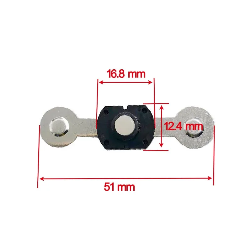 3PCS White Button Self-locking Push Switch Two-pin Flashlight Power Connector Parts Rated DC30V 1A