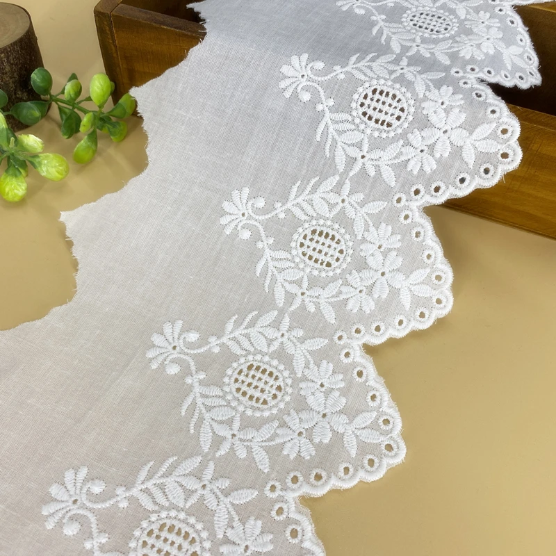 Cotton embroidery lace skirt hem accessories clothing diy handmade Lolita clothes decorative fabric width 13 cm