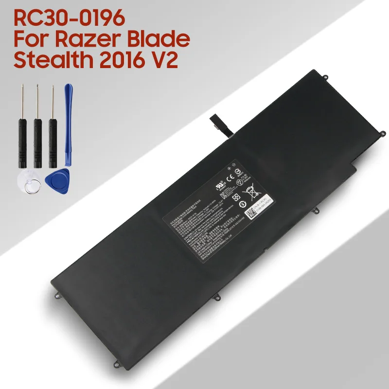

Оригинальный сменный аккумулятор RC30-0196 RZ09-0196/0168/0239 HAZEL для Razer Blade Stealth 2016 V2 i7-7500U 3ICP4/92/80 4640 мАч