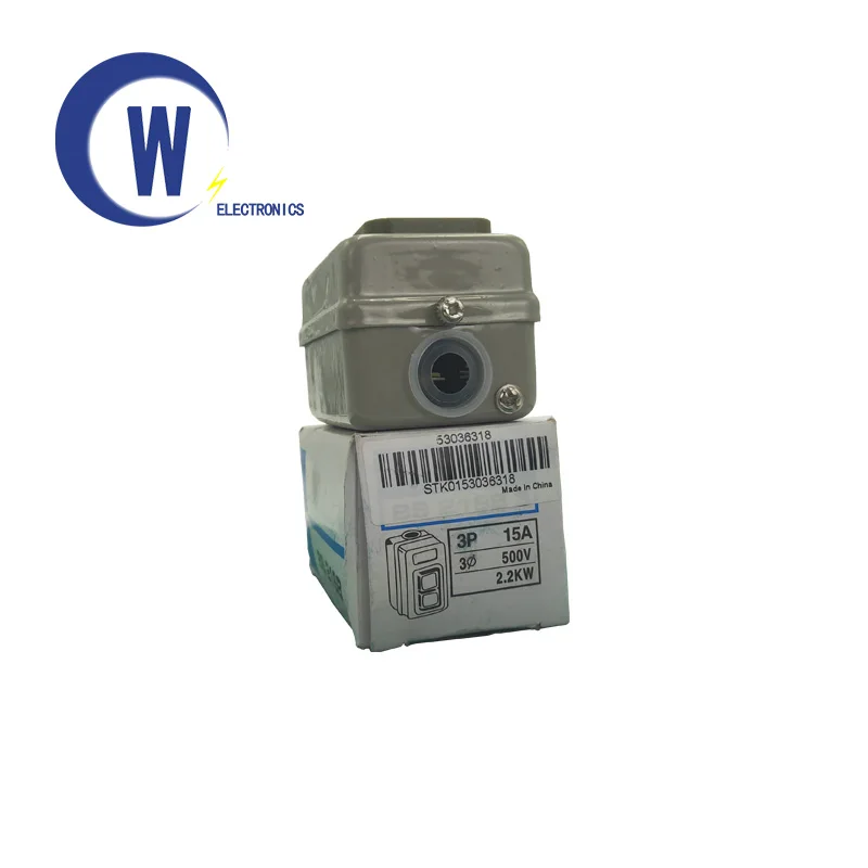 BS216B three-phase motor start button switch 380V 15A 2.2KW 3P power press button switch buckle