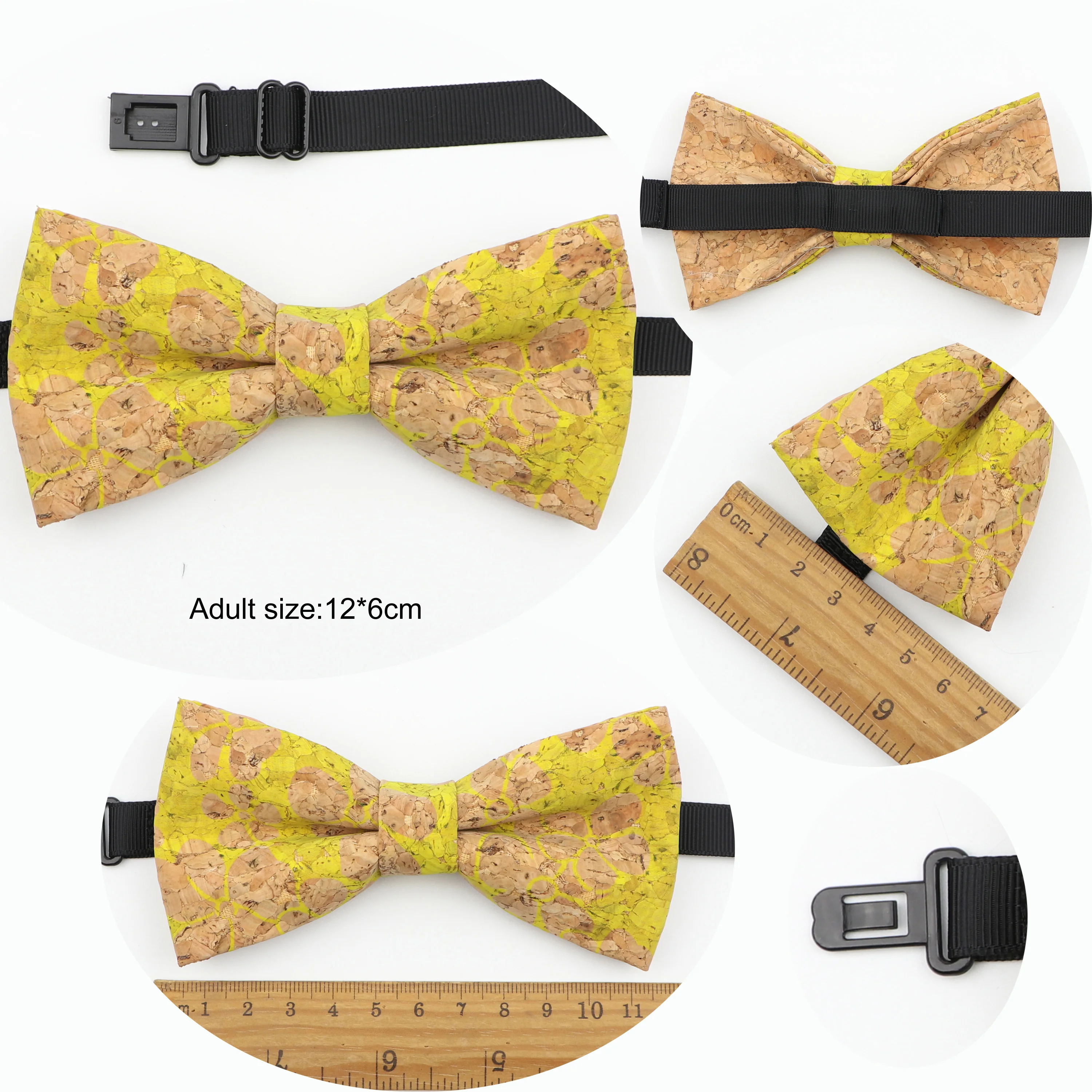 New Fashion Cork Wood Parent-Child Bow Ties Set Novelty Handmade Neckwear Butterfly For Wedding Party Man Gift Accessories Tie