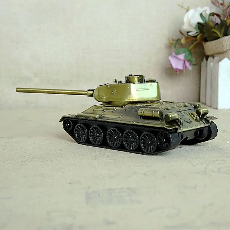 Metal Tank Cannon Ornament Home Desktop Decorations Iron Crafts Retro War Tank Children Gift Warriors Napoleon Cannon
