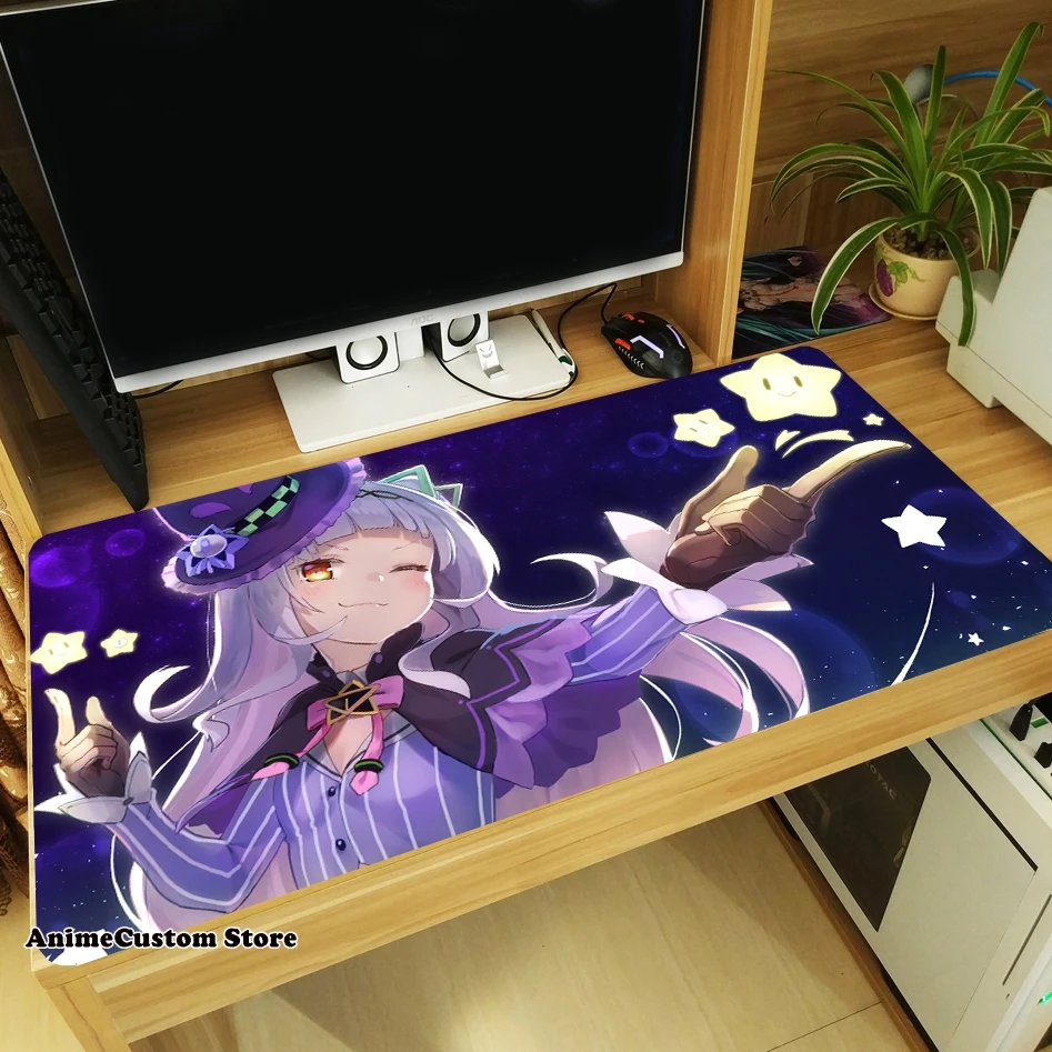 Trò Chơi Hololive VTuber Murasaki Shion Otaku Miếng Lót Chuột Lớn Chuột Laptop Thảm Để Bàn Bàn Phím Thảm Chống Trơn Trượt Thảm Chơi Cosplay quà Tặng