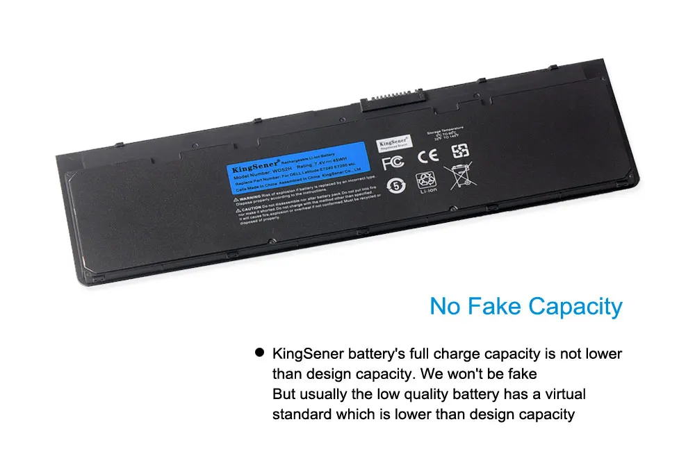 KingSener New WD52H VFV59 45WH 52WH Laptop Battery For DELL Latitude E7240 E7250 Series W57CV 0W57CV GVD76