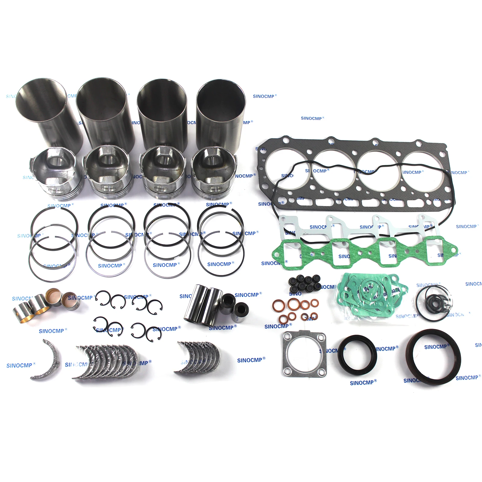 C240 Engine Rebuild Kit, Pistons, Liners, Rings, Bearing Set For Isuzu TCM KOMATSU HYSTER FORKLIFT TRUCK Repair Kits