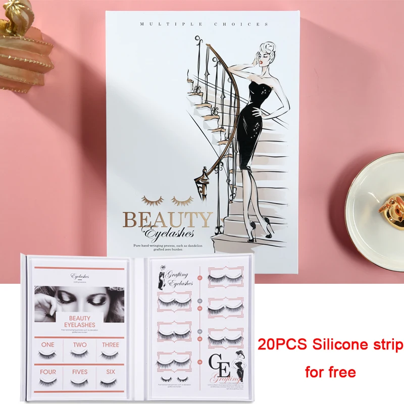 Fake Eyelash Storage Book Eyelash Display Box Makeup Display Container Eyelashes Sample Catalog Grafting Beauty salon accessorie