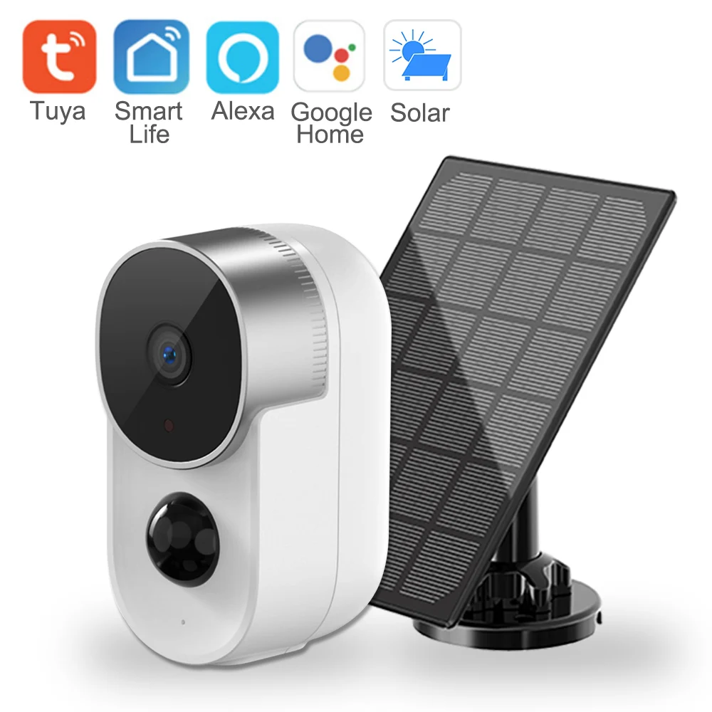 IP Camera Outdoor Solar 10000mAh Battery Surveillance Camera with Wifi Night Vision Two Way Audio AI Home Security Camera