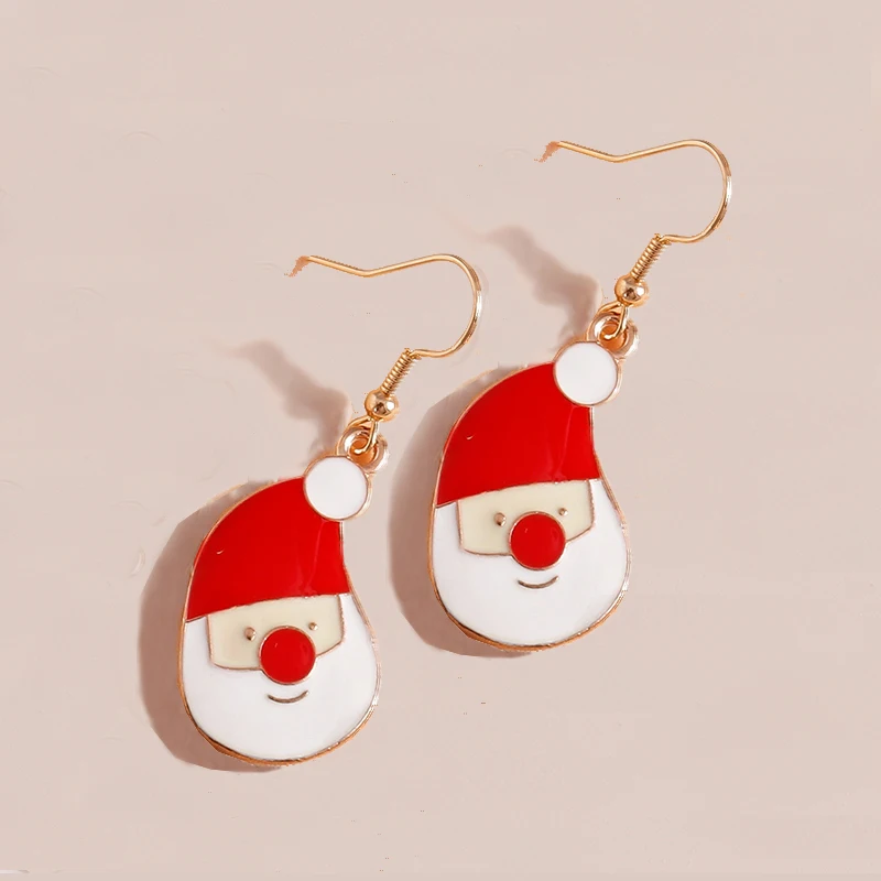 Leslie Mix Stile Winter Frohe Weihnachten Ohrringe Mode Schneeflocke Baum Santa Claus Deer Tropfen Ohrringe Neue Jahr Schmuck Geschenke – Detail 13