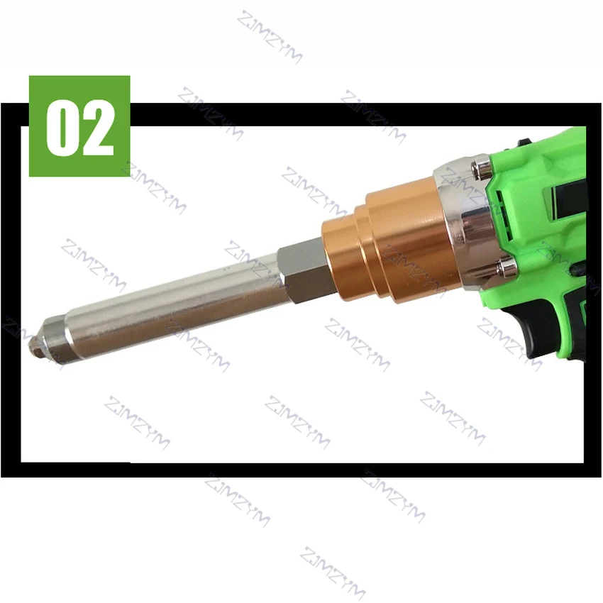 Pistolet à Riveter électrique sans fil, Rechargeable, Support de pistolet à Riveter 6000mm-2.4mm avec Rivet, 26V 5.0 mAh