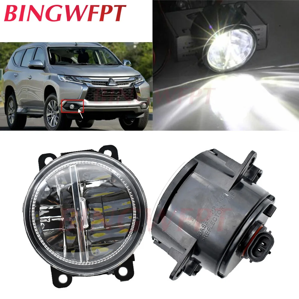 2pcs/lot Car Front Bumper 12V LED fog Lights For Mitsubishi Pajero Sport /Montero Sport/Nativa/Prajero Halogen lamps