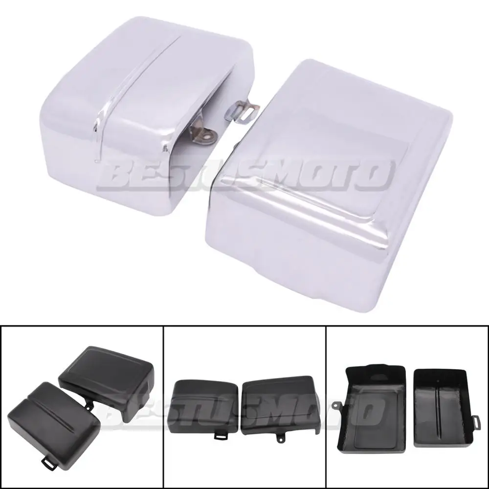 Motorcycle Metal Steel Side Battery Cover For Harley Dyna Low Rider Fat Bob Street Bob Super Glide Wide Glide Switchback 12-17