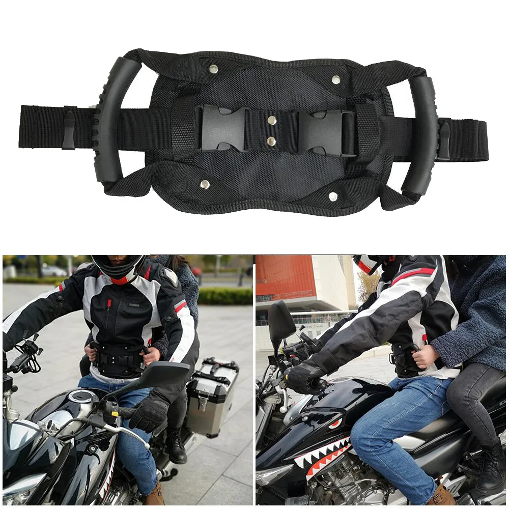 Motorcycle Safety Belt Passenger Handle safety grip Universal Seat Belt for ATV SUV motorboat snowmobile electric vehicle