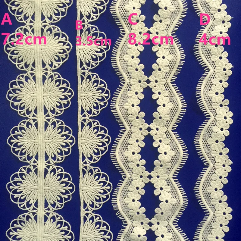 3.5-8.2cm high quality milk fibre embroidery symmetrical pattern lace trim,XERY191028E